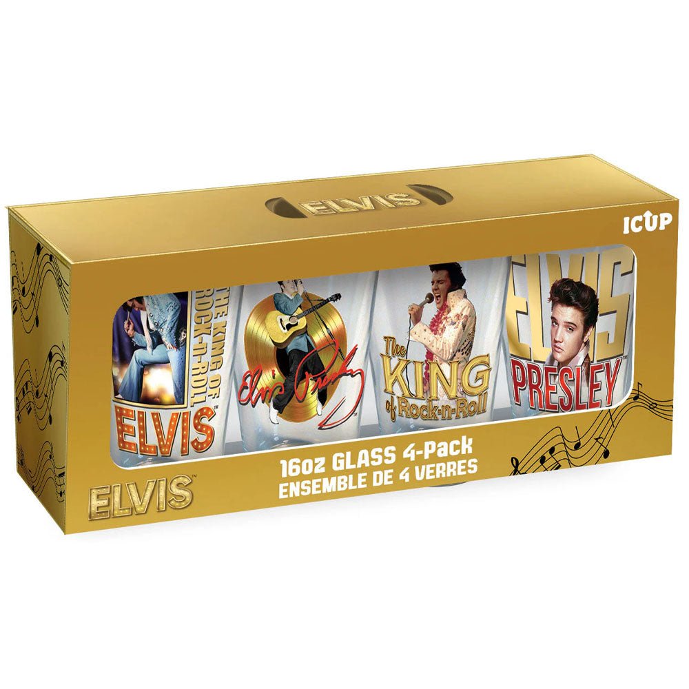 ELVIS PRESLEY エルヴィスプレスリー (生誕 90周年 ) - Drinking Glass Set / 4個セット / 食器・グラス - PGS